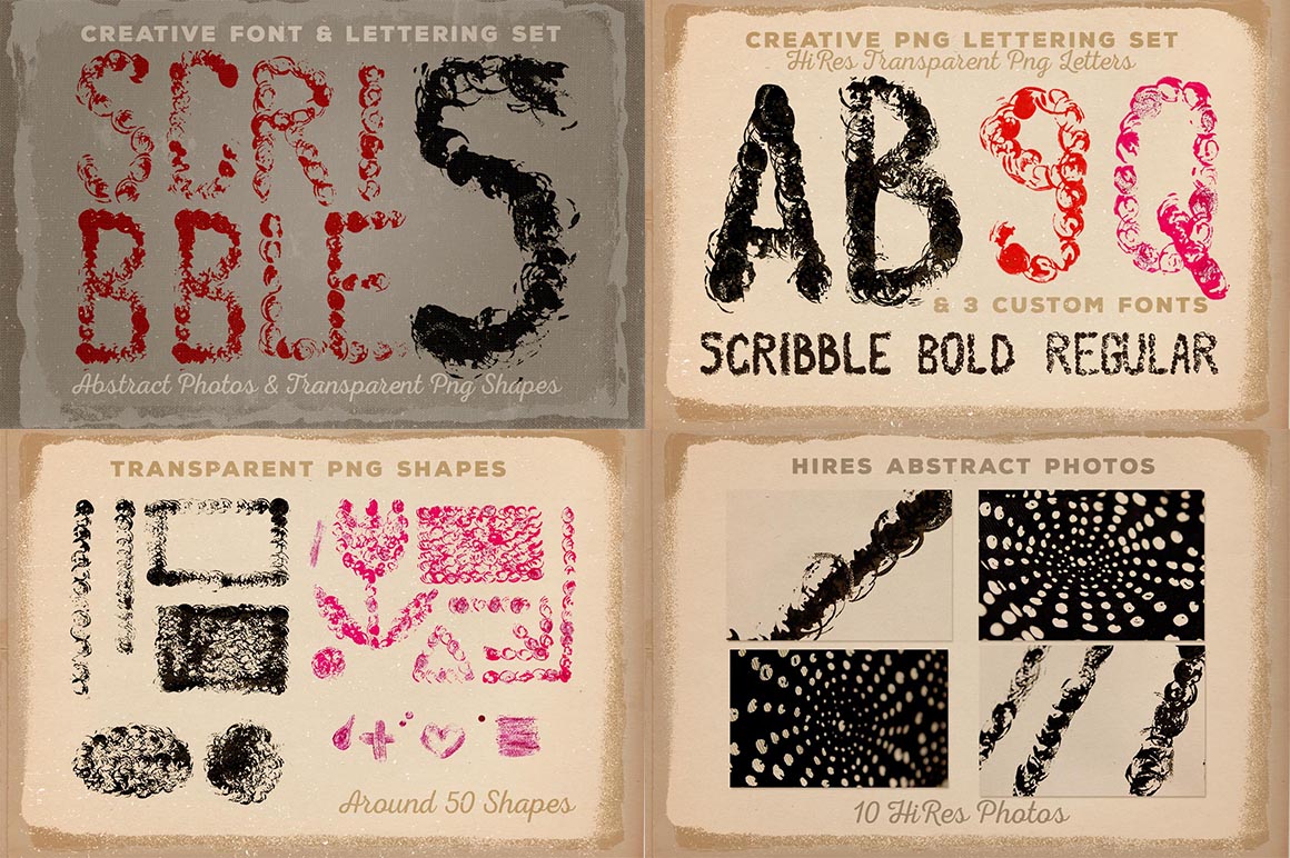 Artistic Fonts & Graphics Bundle 1