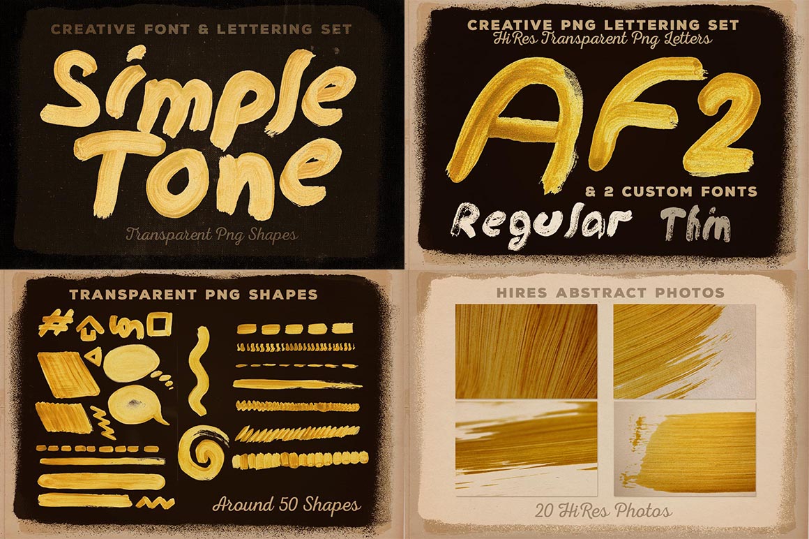 Artistic Fonts & Graphics Bundle 1