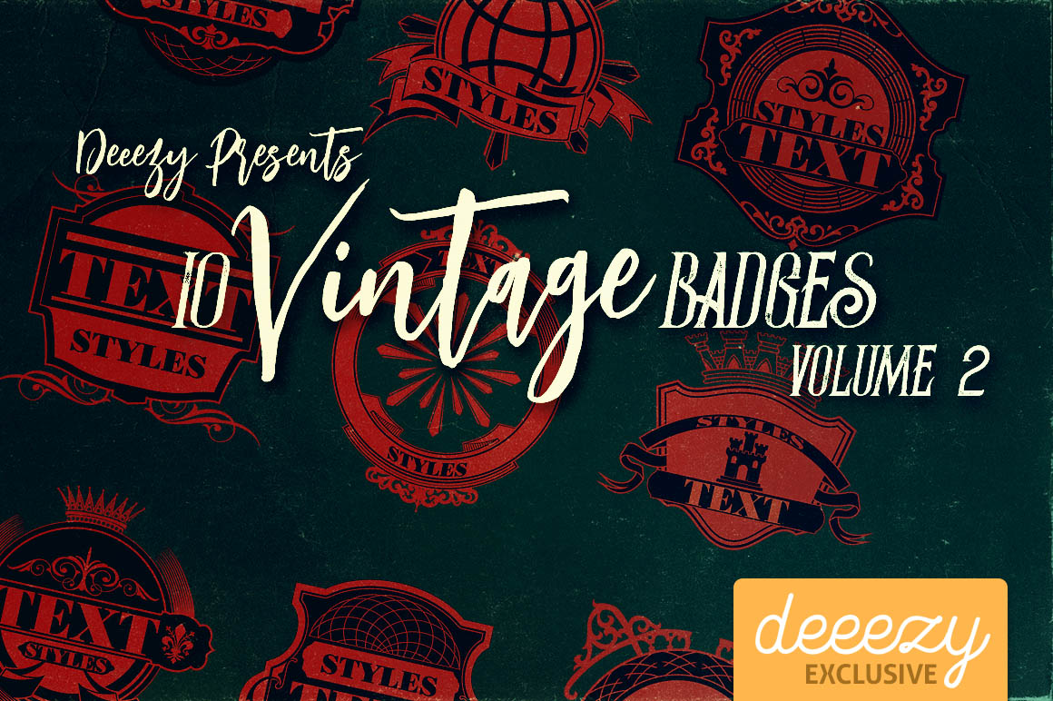 10 Free Vintage Badges 2