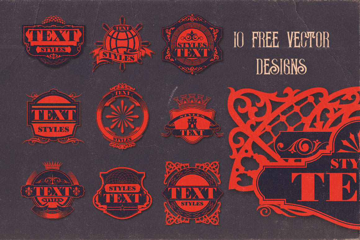10 Free Vintage Badges 2