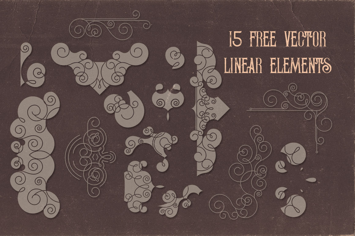 Free Vintage Linear Elements