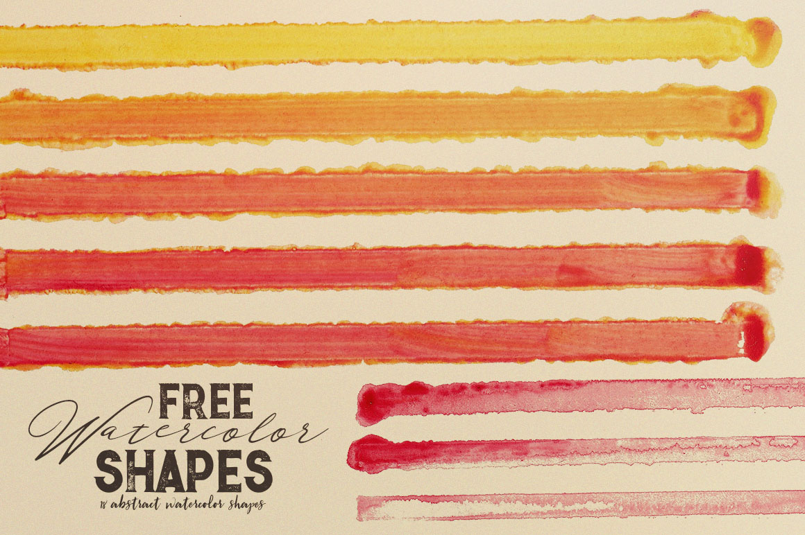 Free Abstract Watercolor Shapes