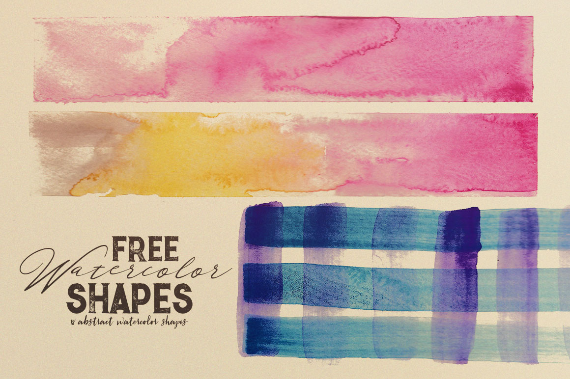 Free Abstract Watercolor Shapes
