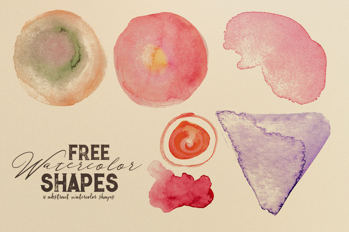 Free Abstract Watercolor Shapes