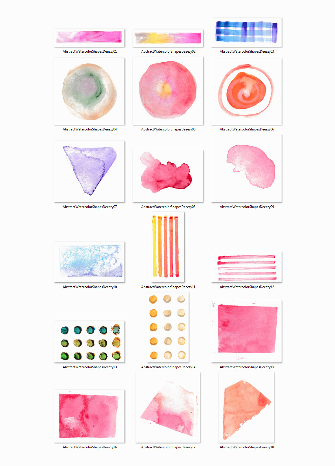 Free Abstract Watercolor Shapes