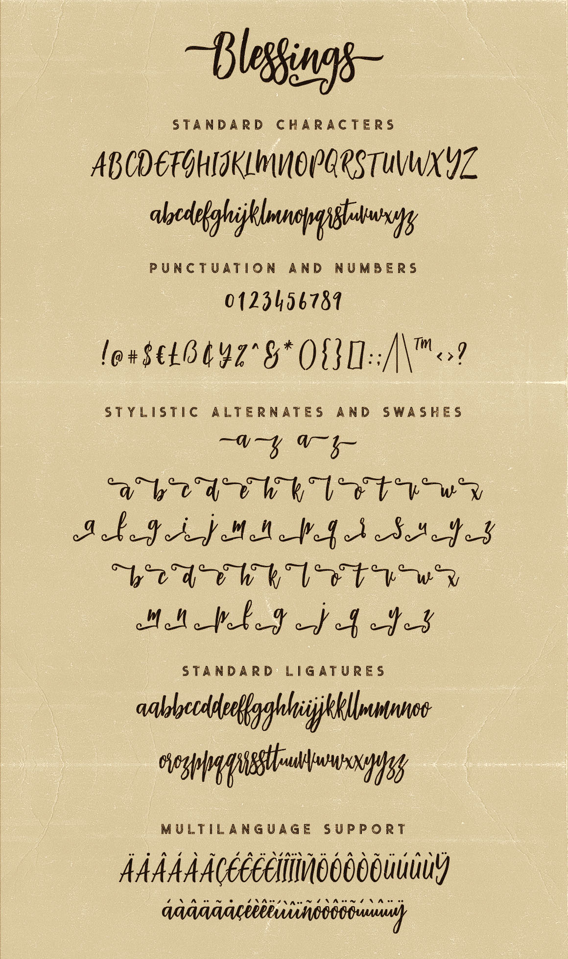 Blessings Script Font