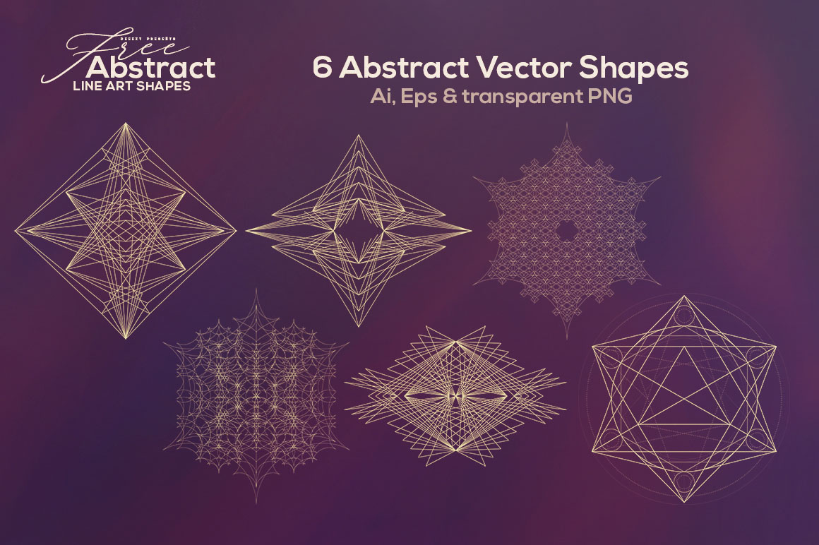 Free Abstract Line Art Shapes