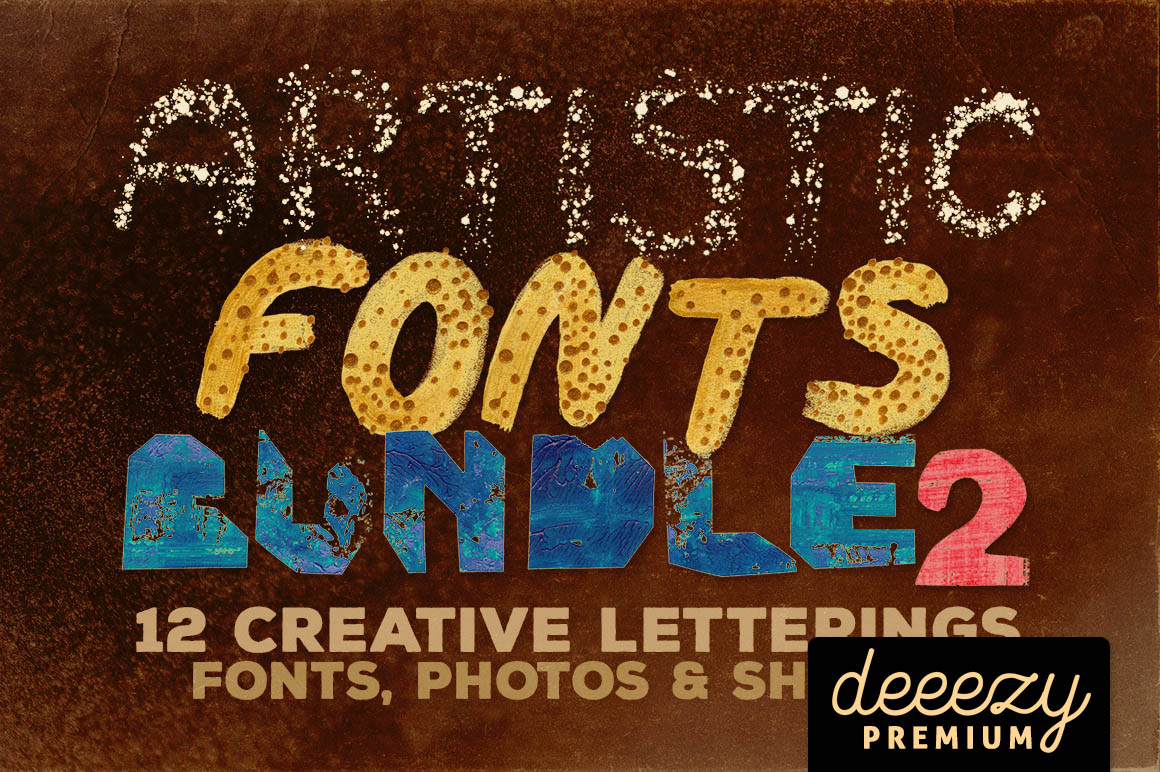 Artistic Fonts & Graphics Bundle 2