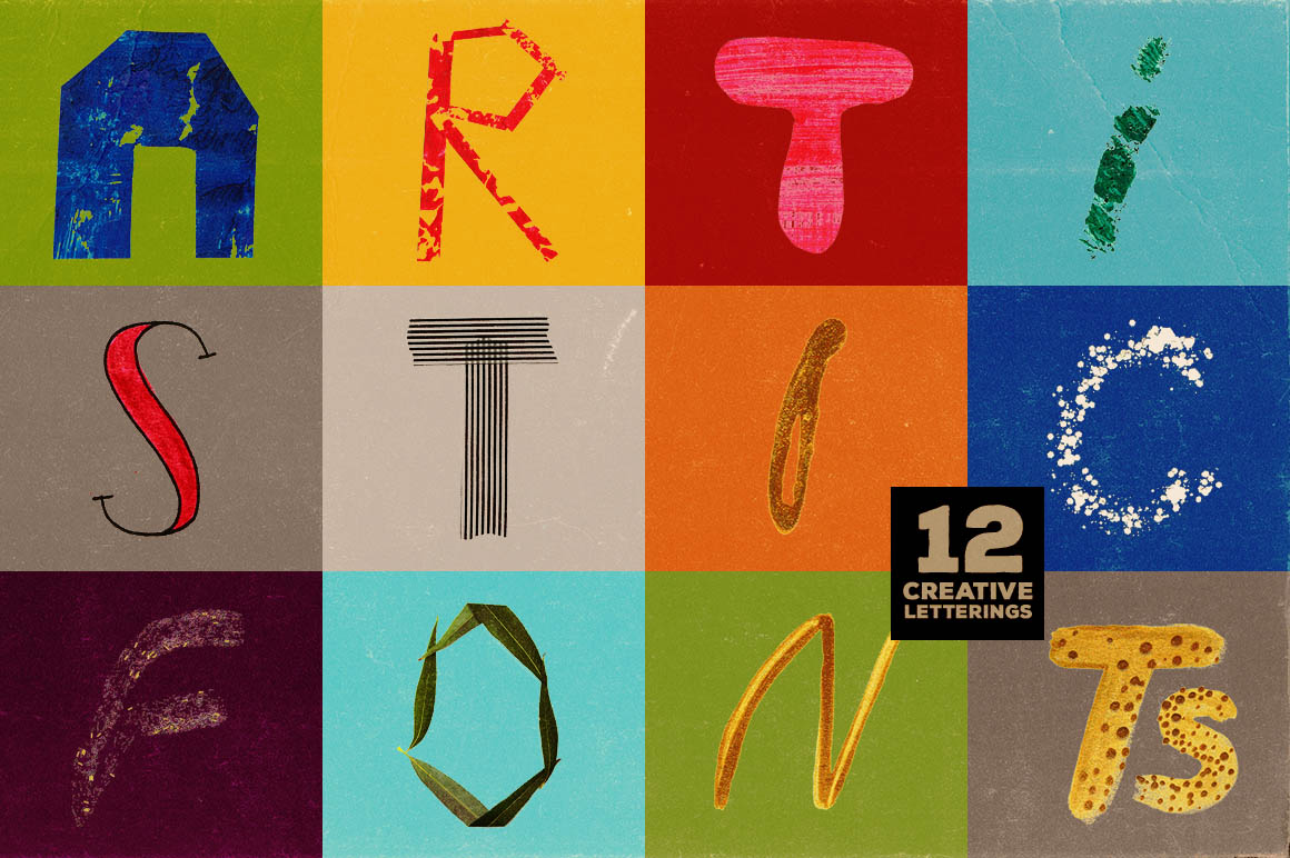 Artistic Fonts & Graphics Bundle 2