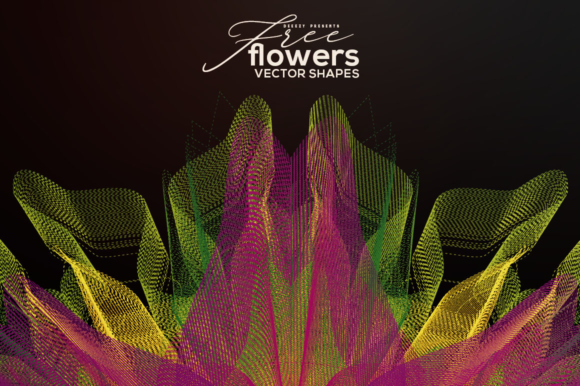 6 Free Vector Flowers
