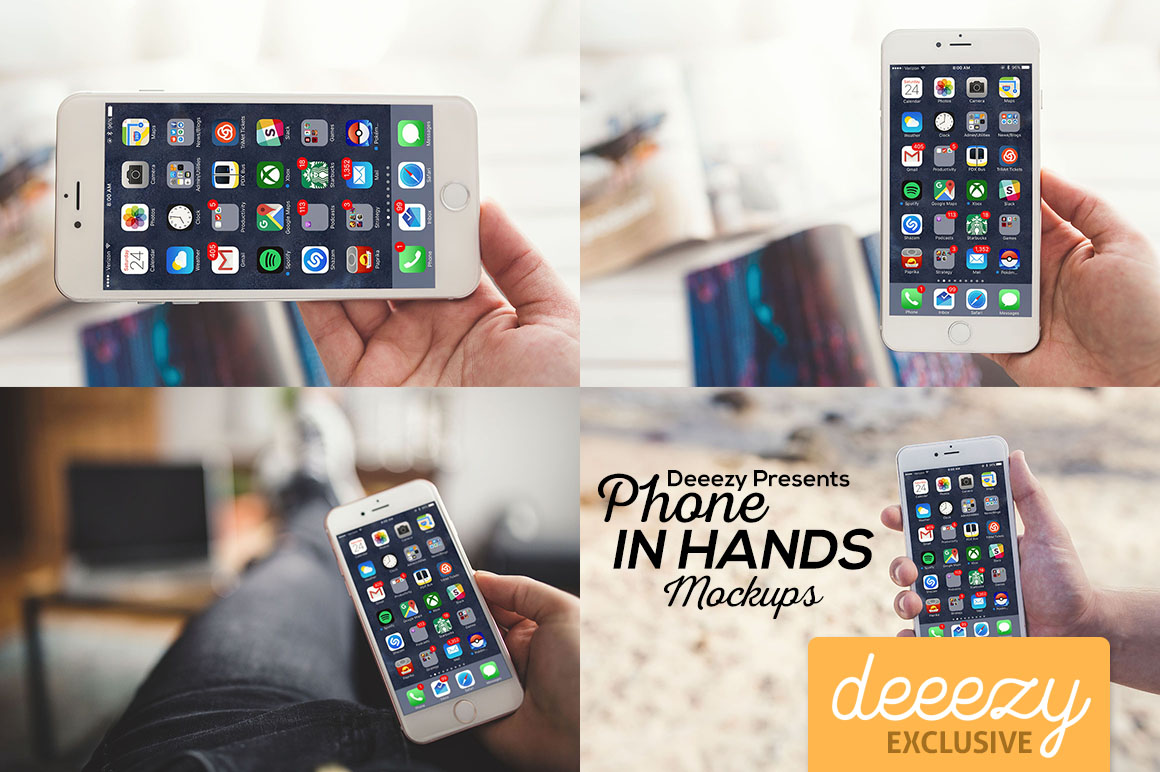 Free Phone in Hands Mockups