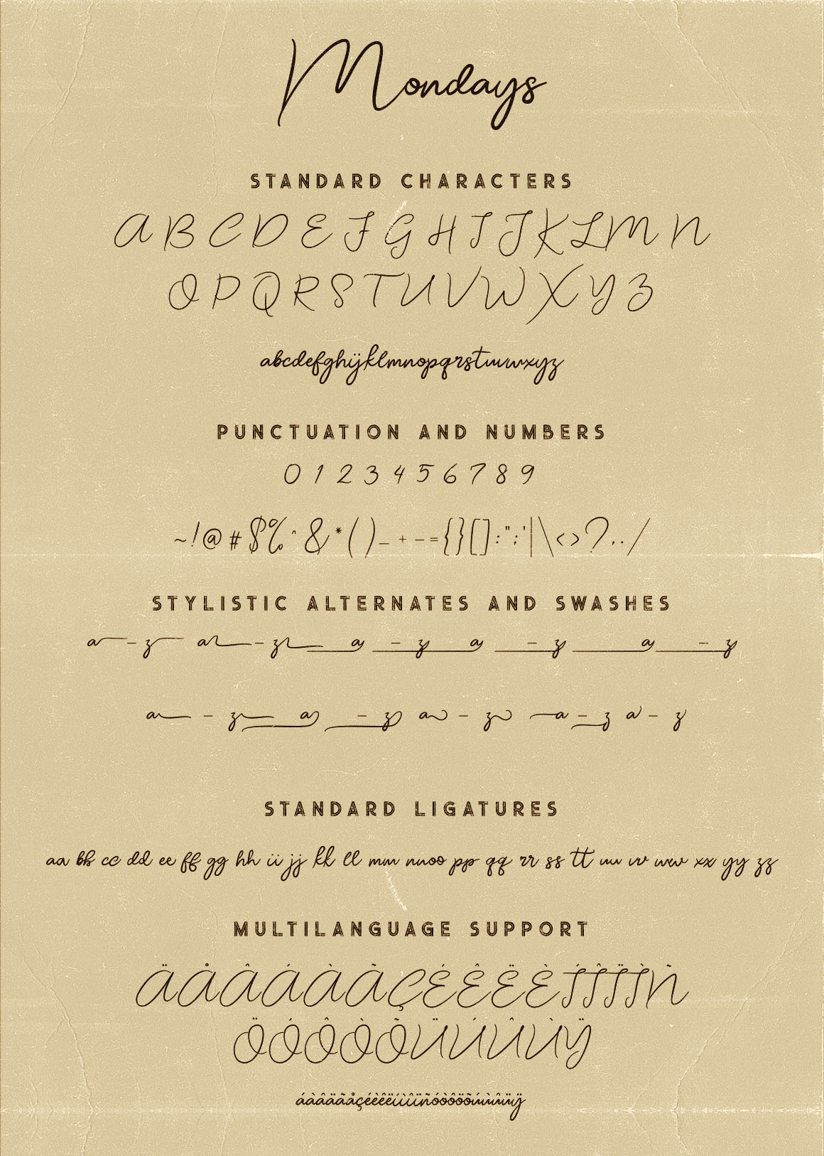 Mondays Script Font