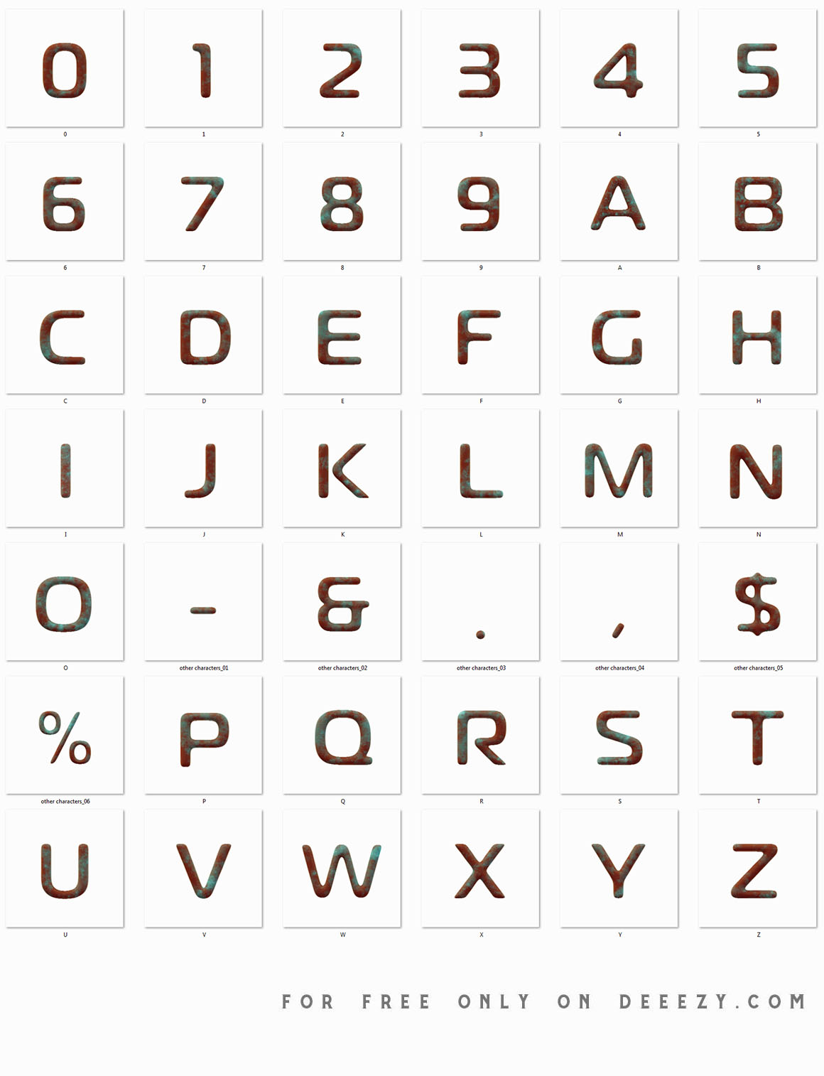 Rusty Construction 3D Lettering