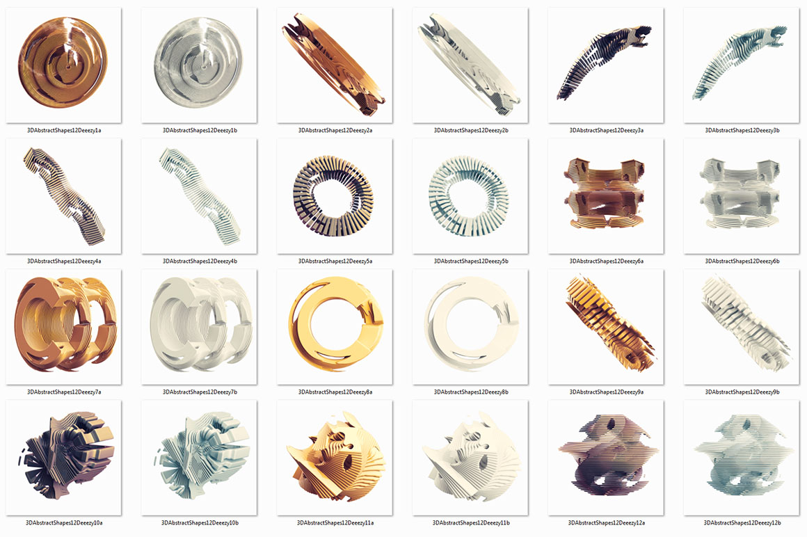 3D Abstract Shapes 12