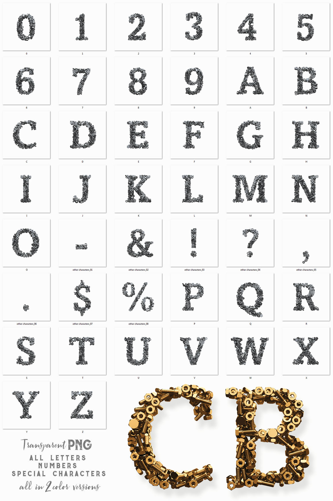 Bolts – 3D Lettering