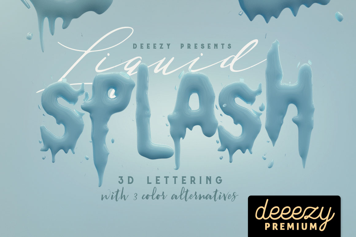Liquid Splash – 3D Lettering