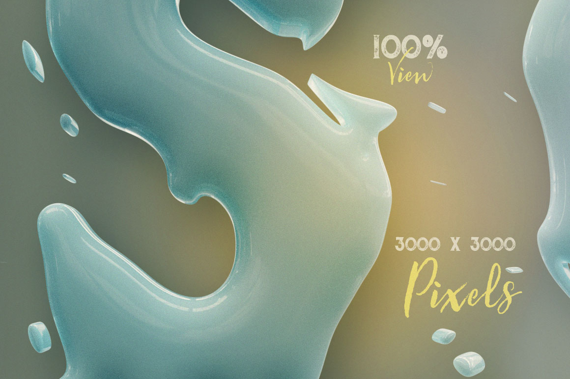 Liquid Splash – 3D Lettering