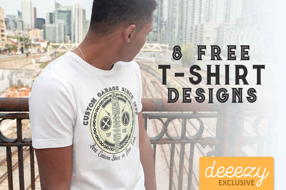 8 Free Vector T-shirt Designs 1