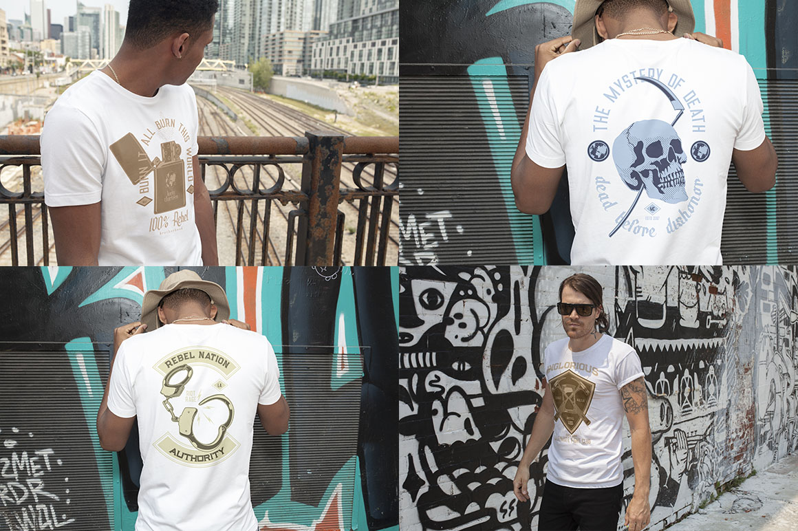 8 Free Vector T-shirt Designs 1
