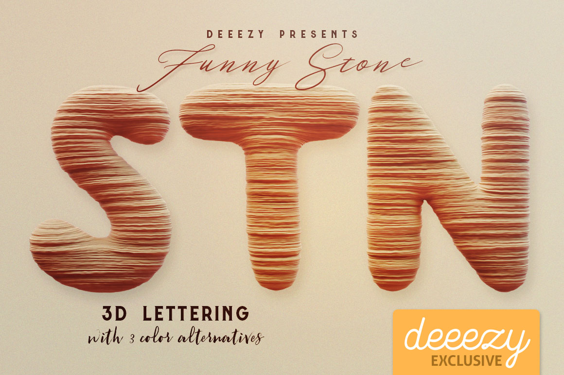 Funny Stone 3D Lettering