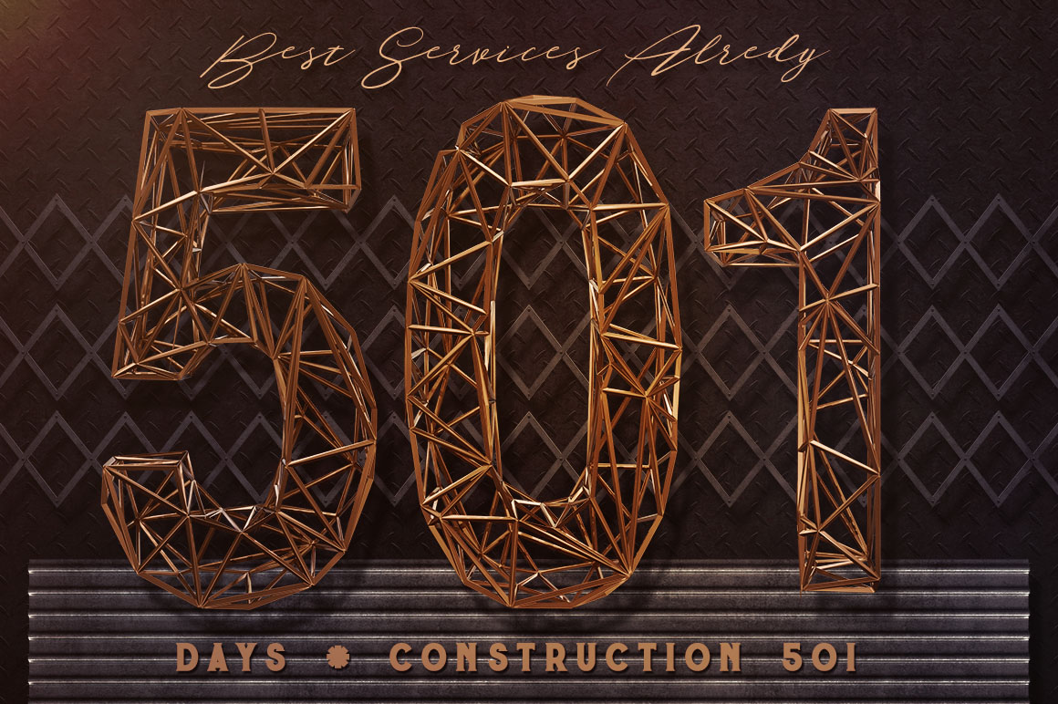 Under Construction Free 3D Lettering