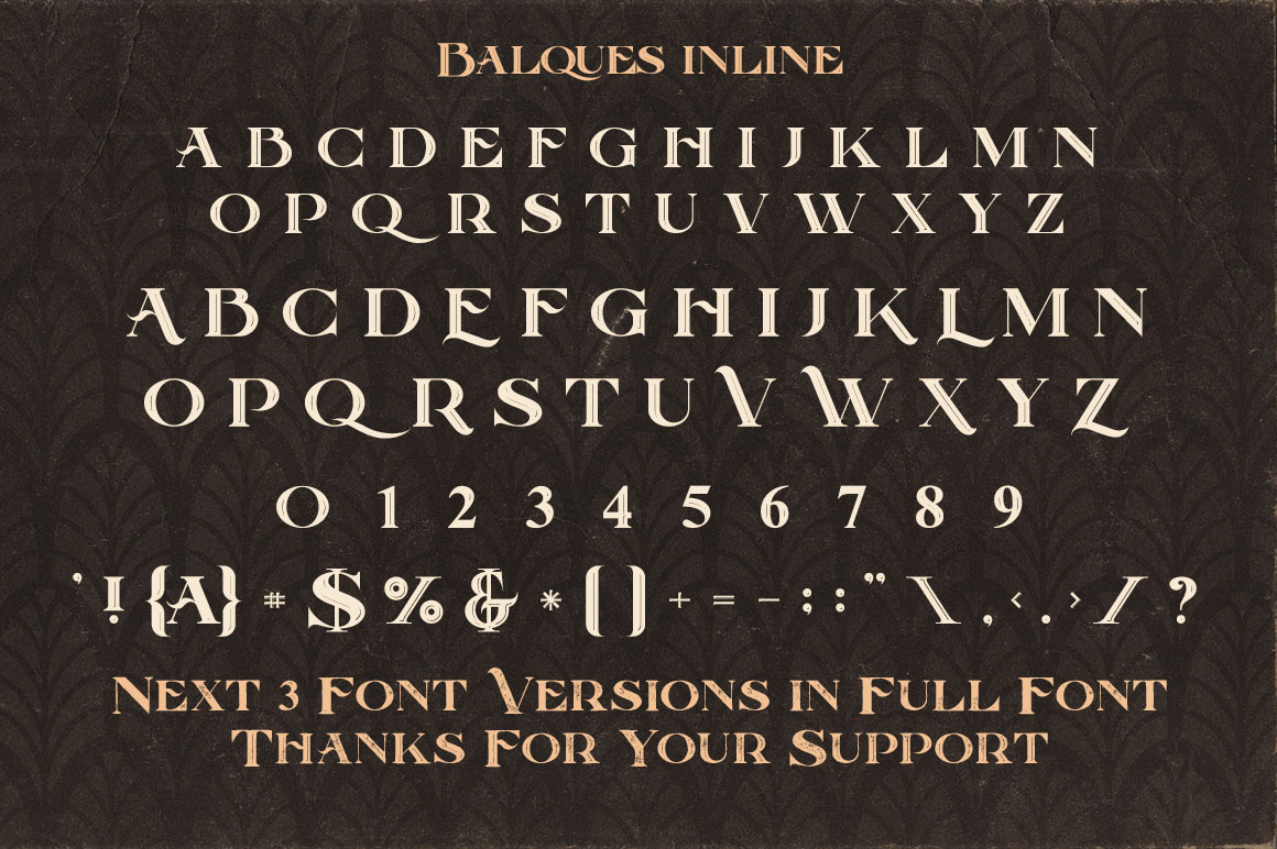 Balques Inline - Free Font