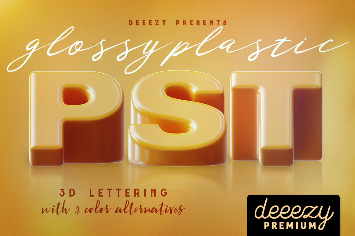 Glossy Plastic – 3D Lettering