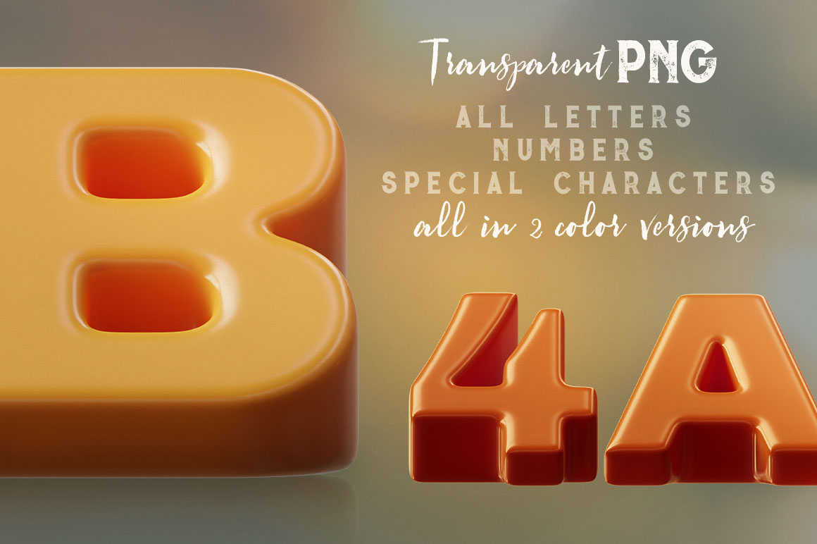 Glossy Plastic – 3D Lettering