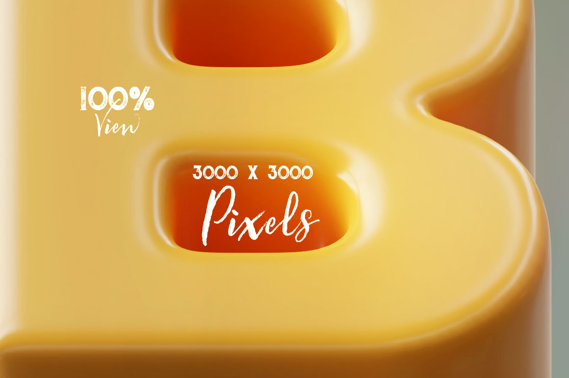 Glossy Plastic – 3D Lettering