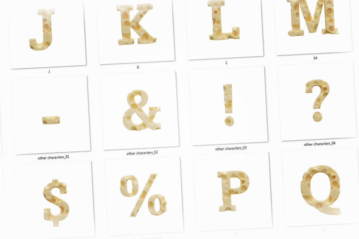 Cheese - 3D Lettering