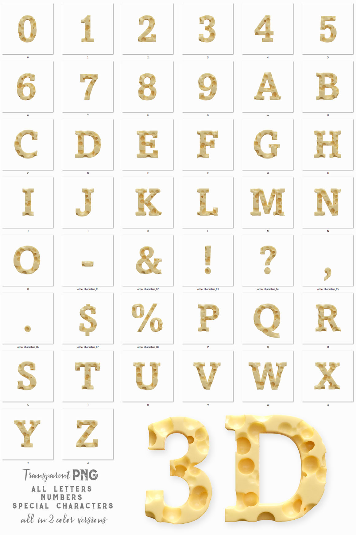 Cheese - 3D Lettering