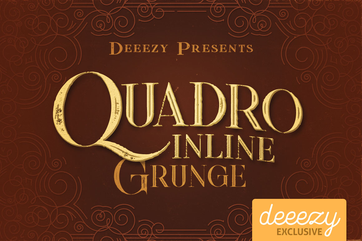 Quadro Inline Grunge - Free Font