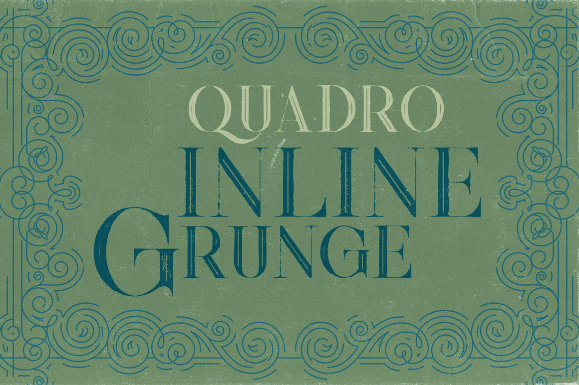 Quadro Inline Grunge - Free Font