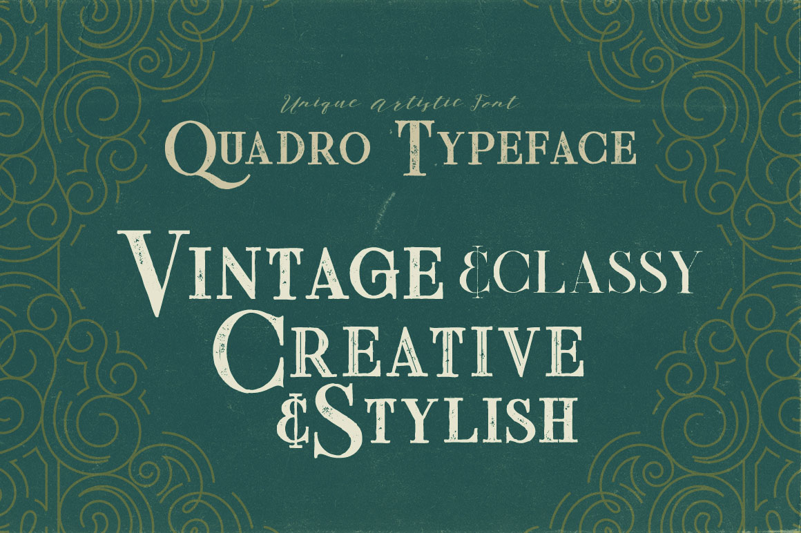Quadro Inline Grunge - Free Font