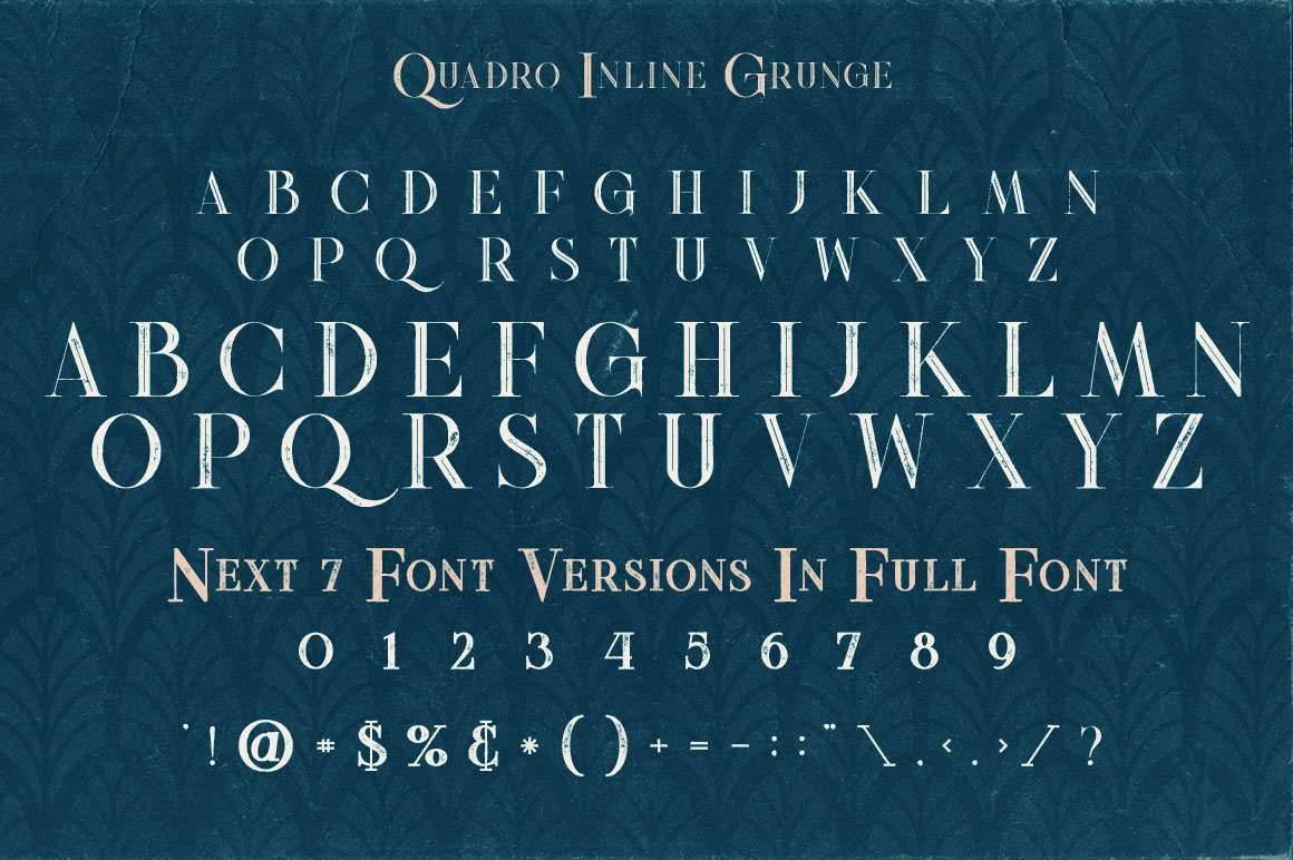 Quadro Inline Grunge - Free Font