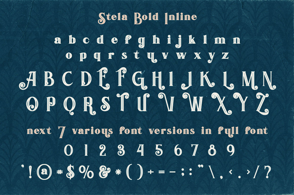 Stela Bold Inline - Free Font