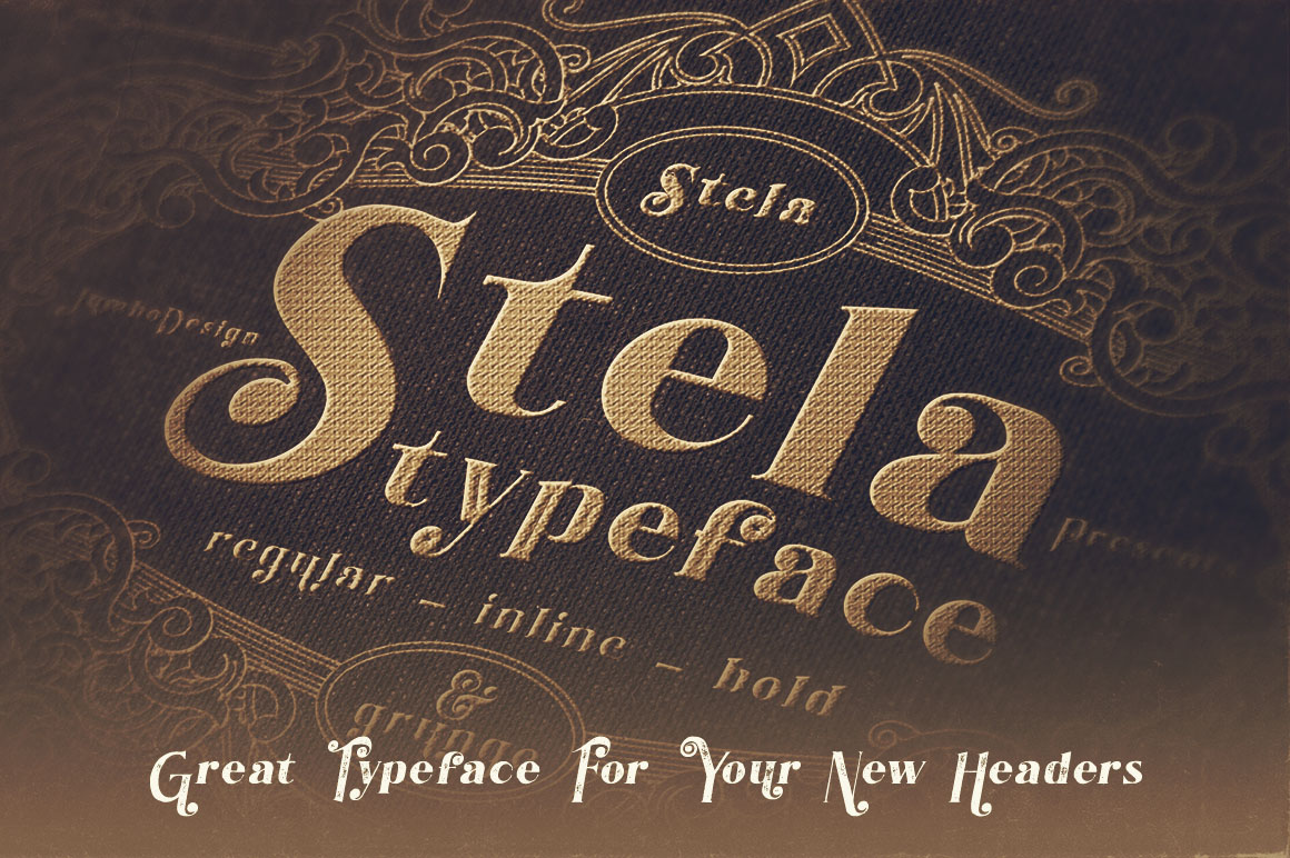 Stela Bold Inline - Free Font