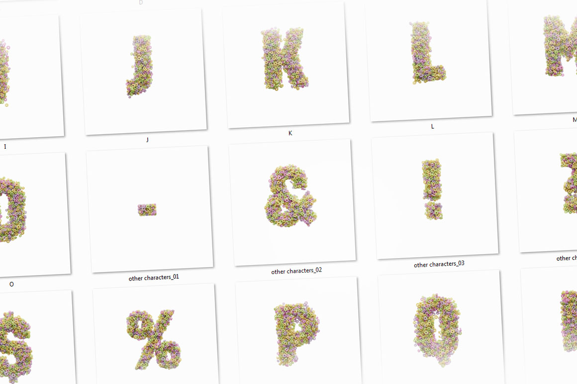 Corn Loops - 3D Lettering