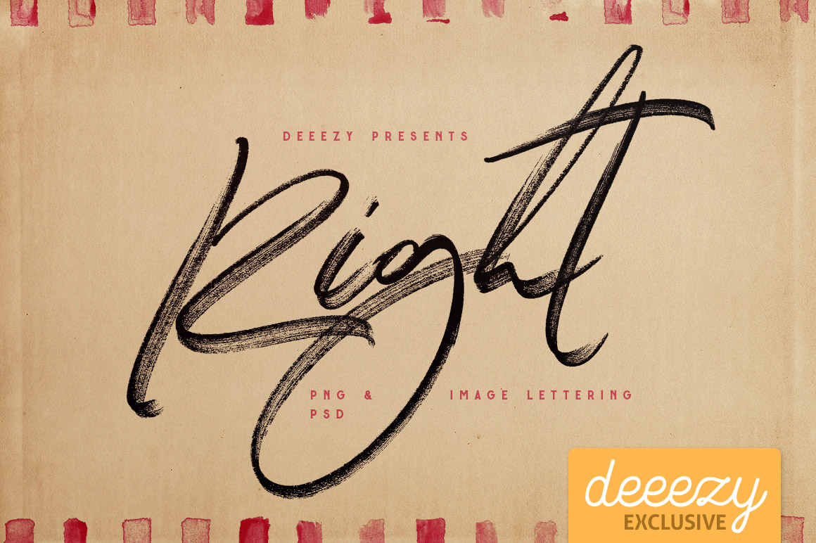 Right Brush - Free Lettering