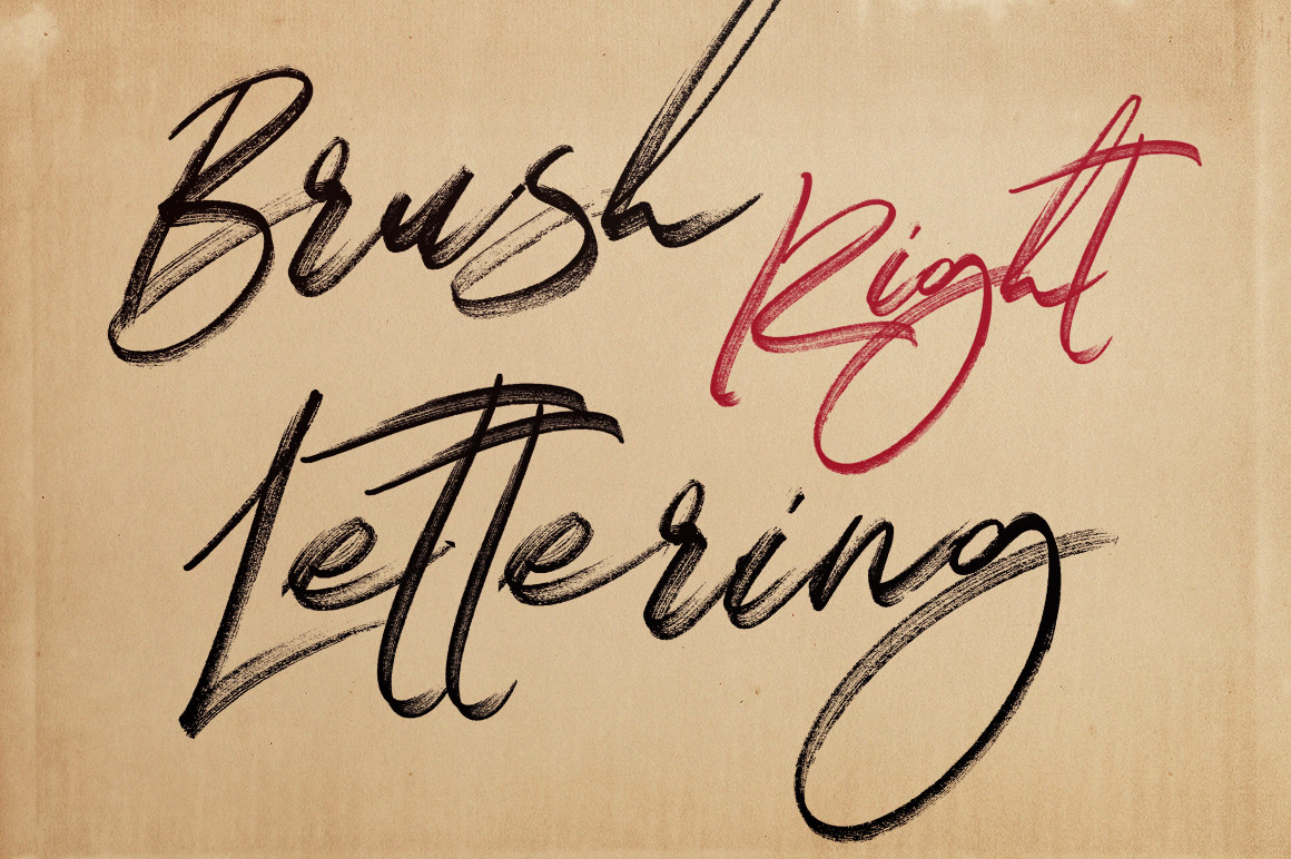 Right Brush - Free Lettering