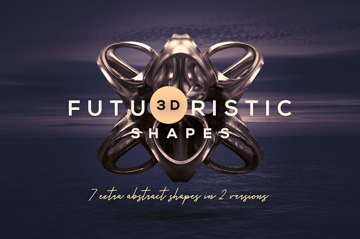7 Free Futuristic 3D Shapes