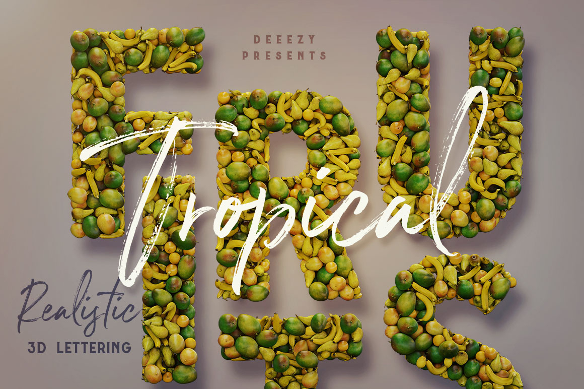 Fruits - 3D Lettering