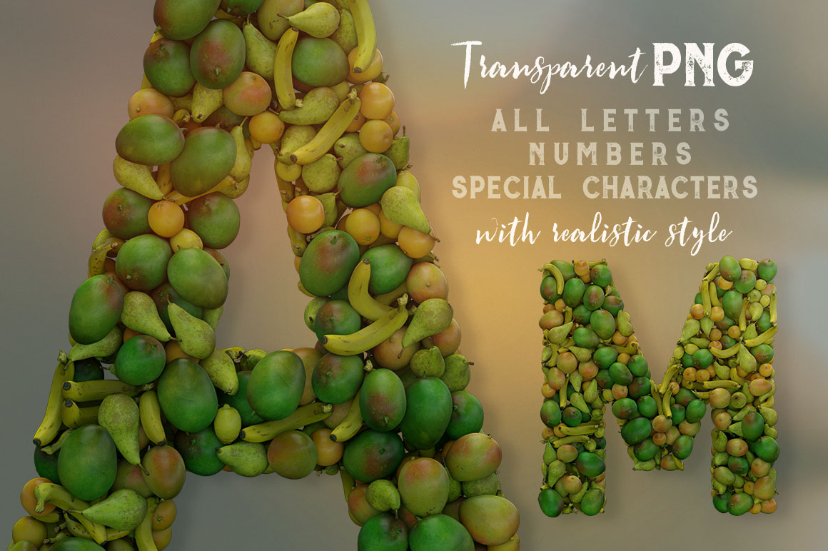 Fruits - 3D Lettering