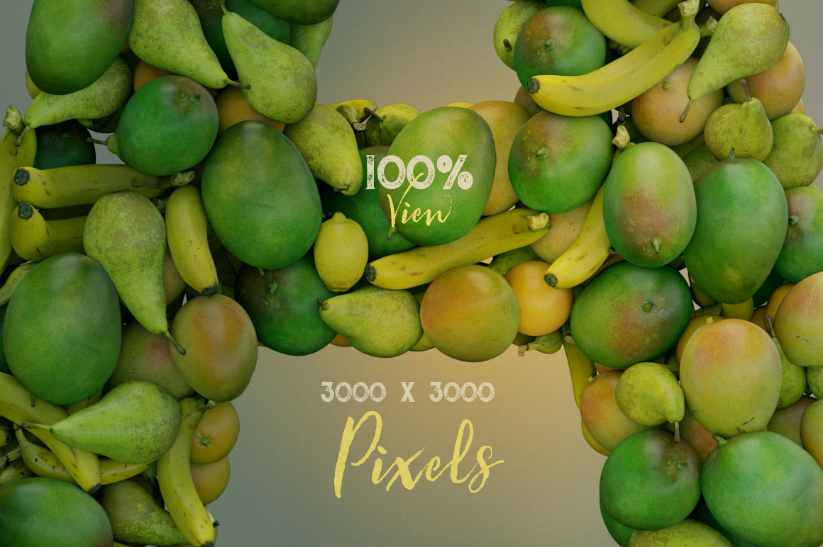 Fruits - 3D Lettering