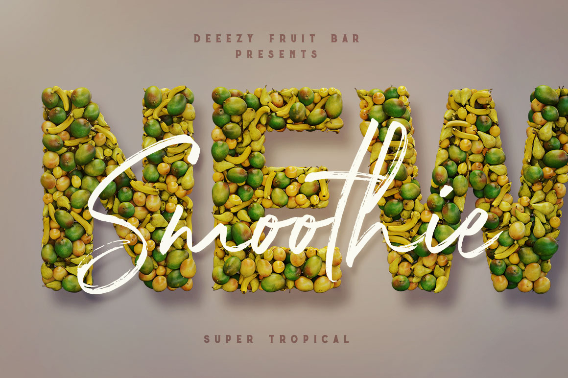 Fruits - 3D Lettering