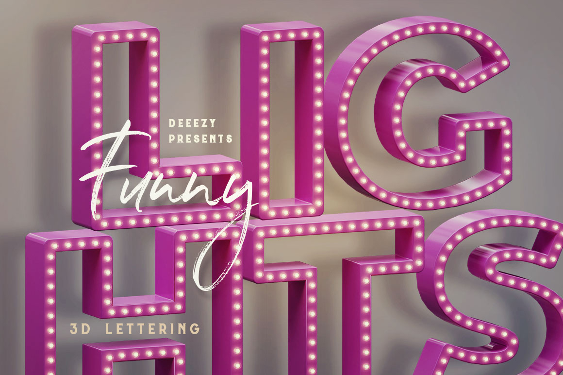 Funny Lights - 3D Lettering