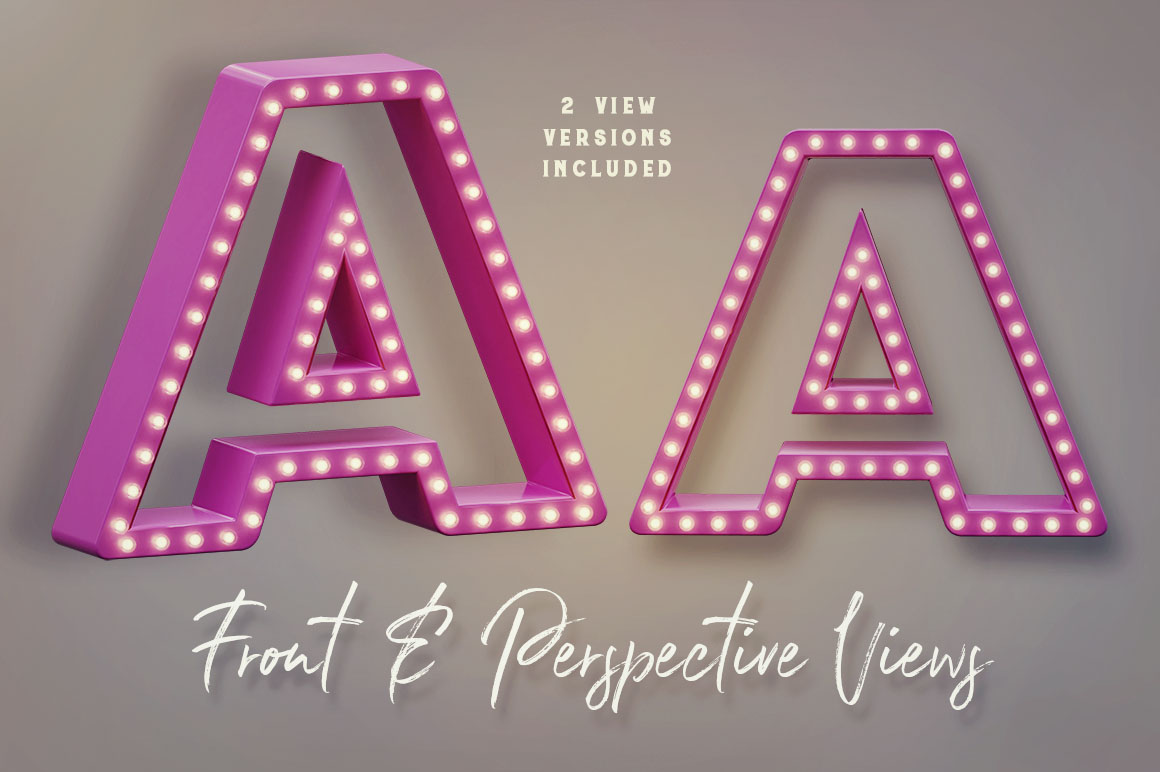 Funny Lights - 3D Lettering