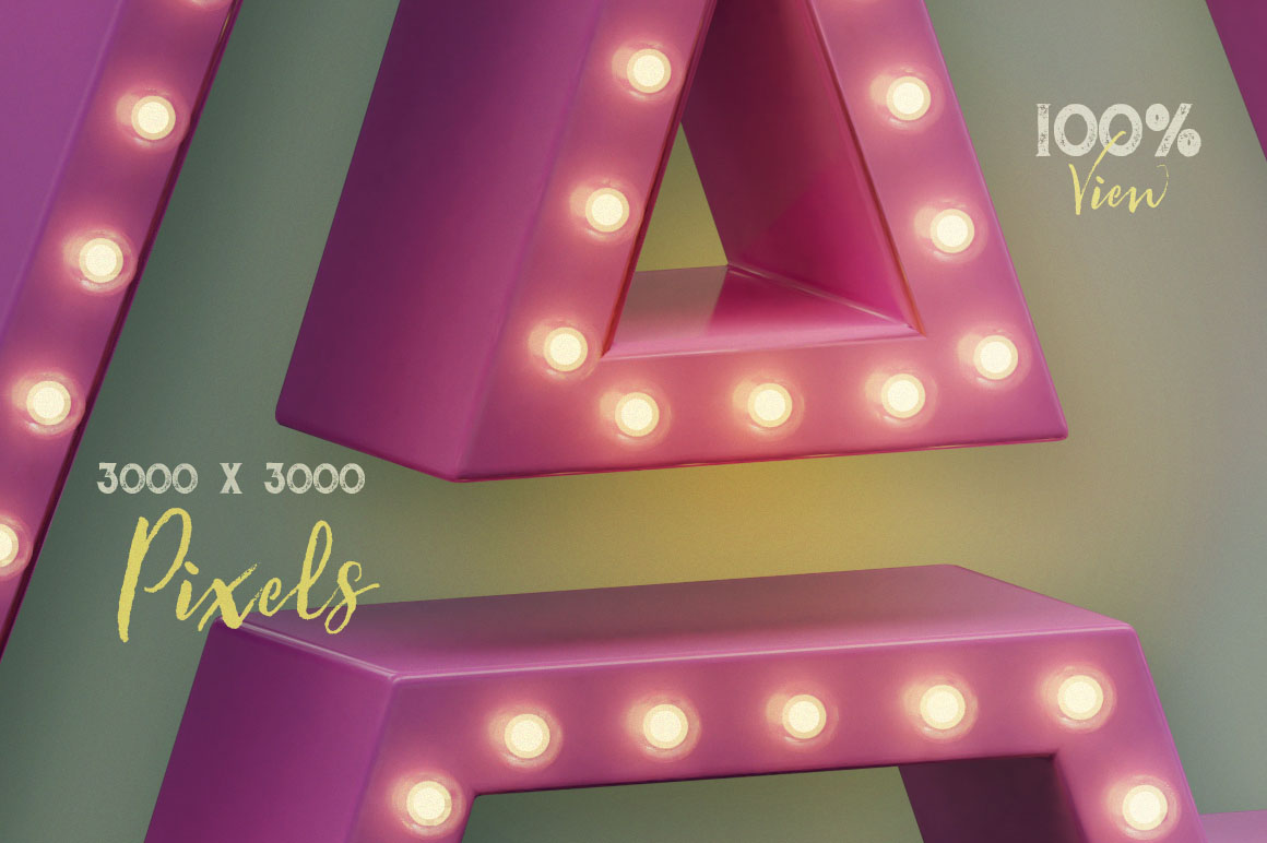Funny Lights - 3D Lettering