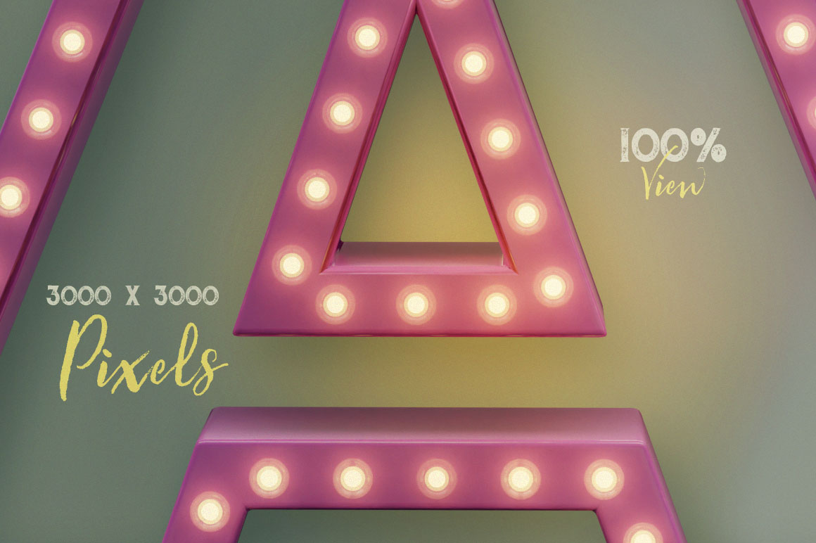 Funny Lights - 3D Lettering