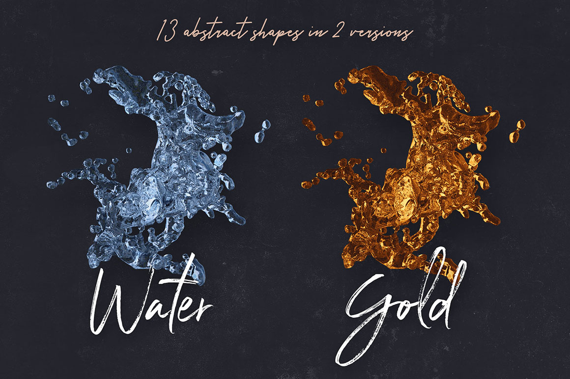 Water or Liquid Splash - Free Shapes